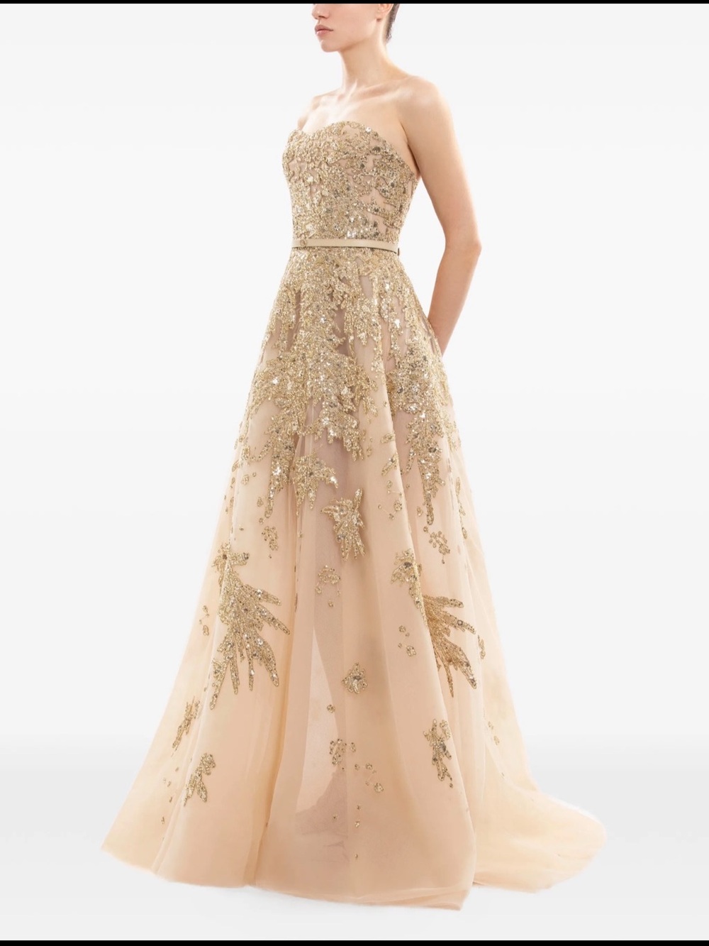 Saiid Kobeisy
crystal-embellishment strapless Gown